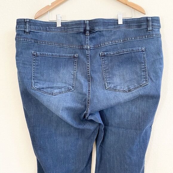 Venezia Lane Bryant Womens 24S Dark Wash Stretch Denim Blue Jeans - Picture 9 of 10